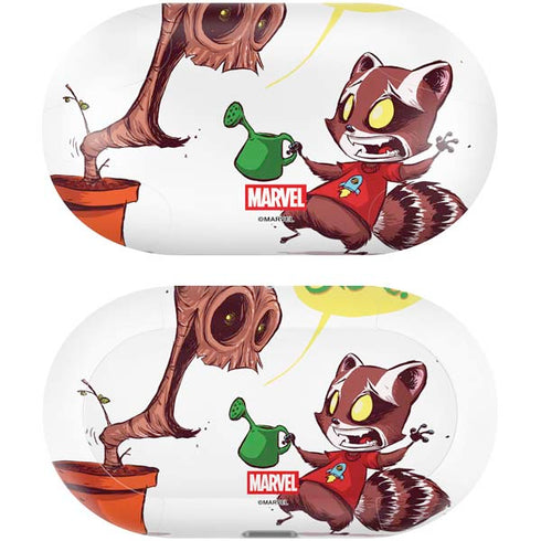 Marvel Rocket Raccoon and Groot Tall Tails Galaxy Buds Plus Skin